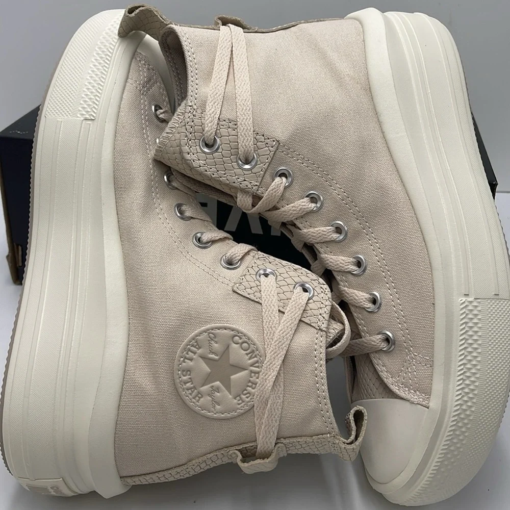 Converse Women's A12812C CTAS MOVE HI LIGHT DUNE/EGRET/PAPYRUS Sneakers Platform